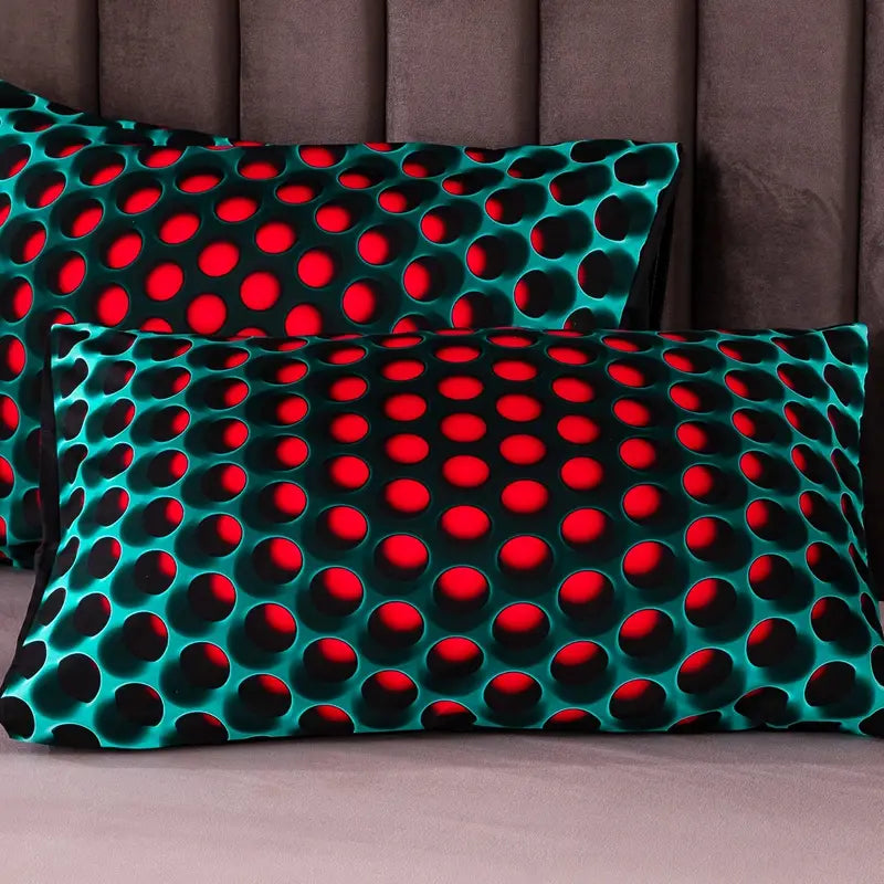 Vibrant Dreams Y2K Stereoscopic Bedding Set - 3-Piece Colorful Duvet Cover Set (Queen Size)