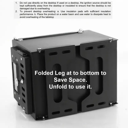 Portable Black Outdoor Stove with Fireplace