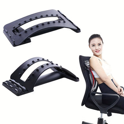 Back Magic Stretcher & Lower Lumbar Support - Spine Massager(Black)