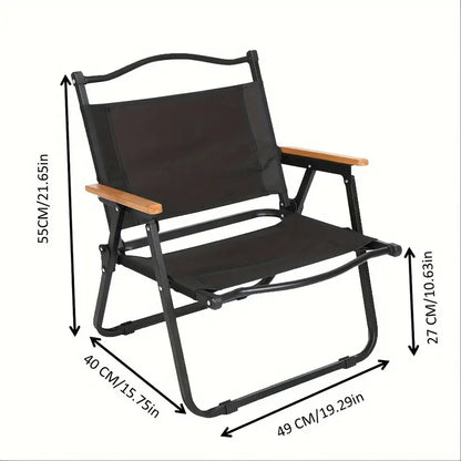 Outdoor Portable Folding Chair - Black