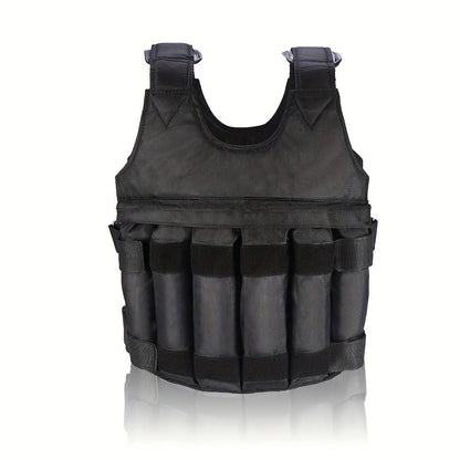 50KG Adjustable Weighted Vest for Strength Training & Fitness(Black)
