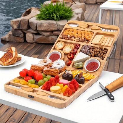 Wooden Cheese Platter Board with Box