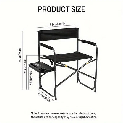 Outdoor Folding Chair with Side Table - Your Versatile Camping Companion