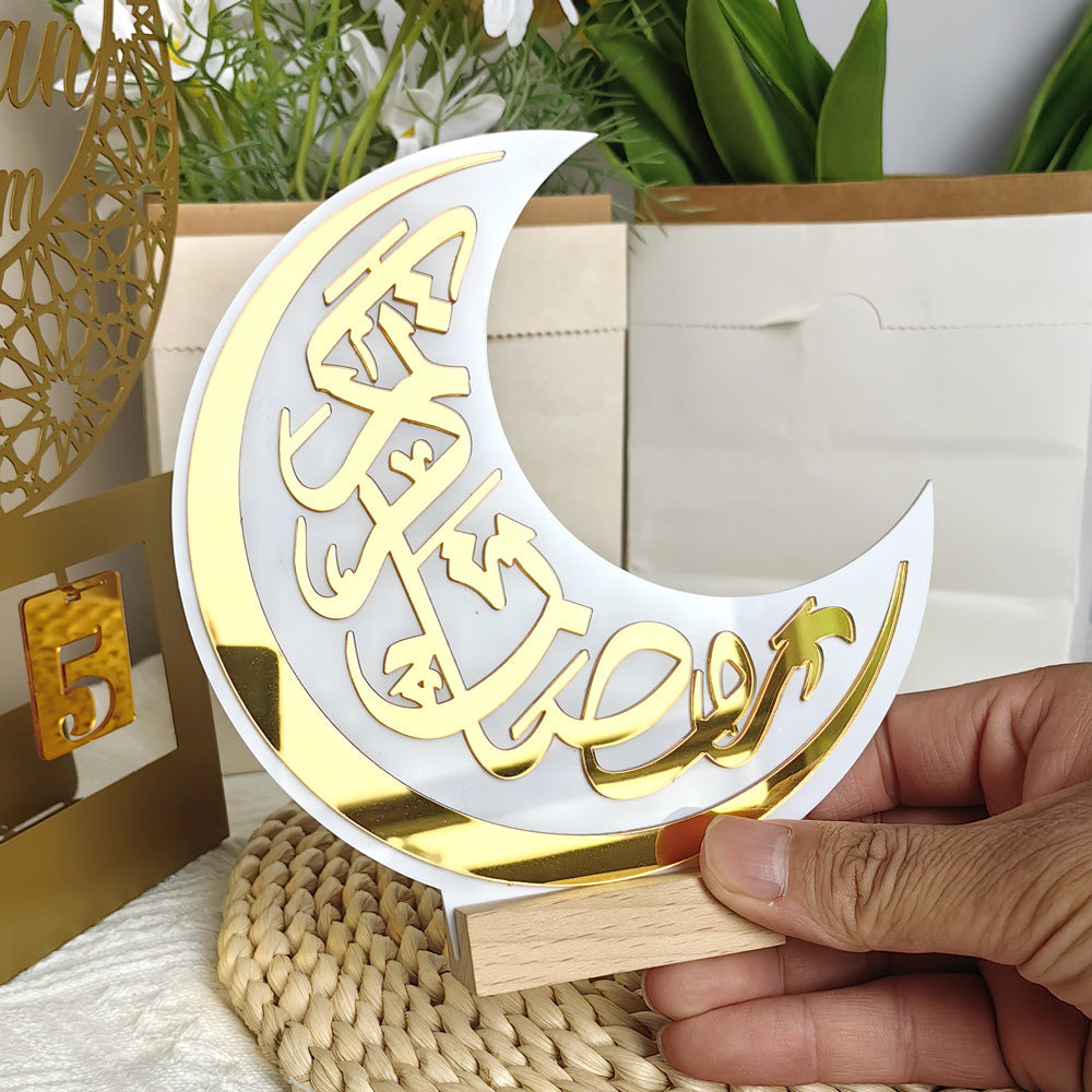 Ramadan Eid Acrylic Moon Table Decor Set