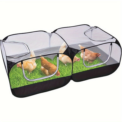Large Foldable Chicken Pet Cage Tent with Mesh
