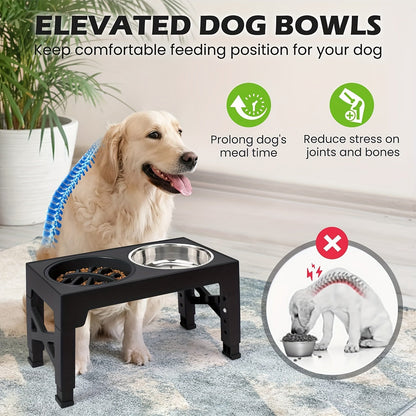 Dog Bowl Stand with 3 Bowls