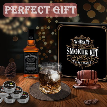 Whiskey Smoker Kit with 6 Wood Flavors & Accessories