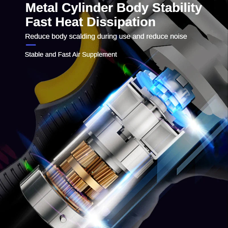 120W Wireless Electric Car Tire Inflator Portable Digital Air Compressor Black