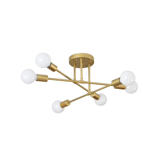 Contemporary LED Ceiling Lamp with Gold Montage - Black Gold and Gold Options