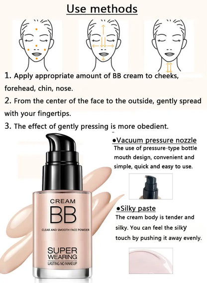 HEYXI Radiant All-in-One BB Cream: Lasting Coverage, Nourishing Moisture, Flawless Finish