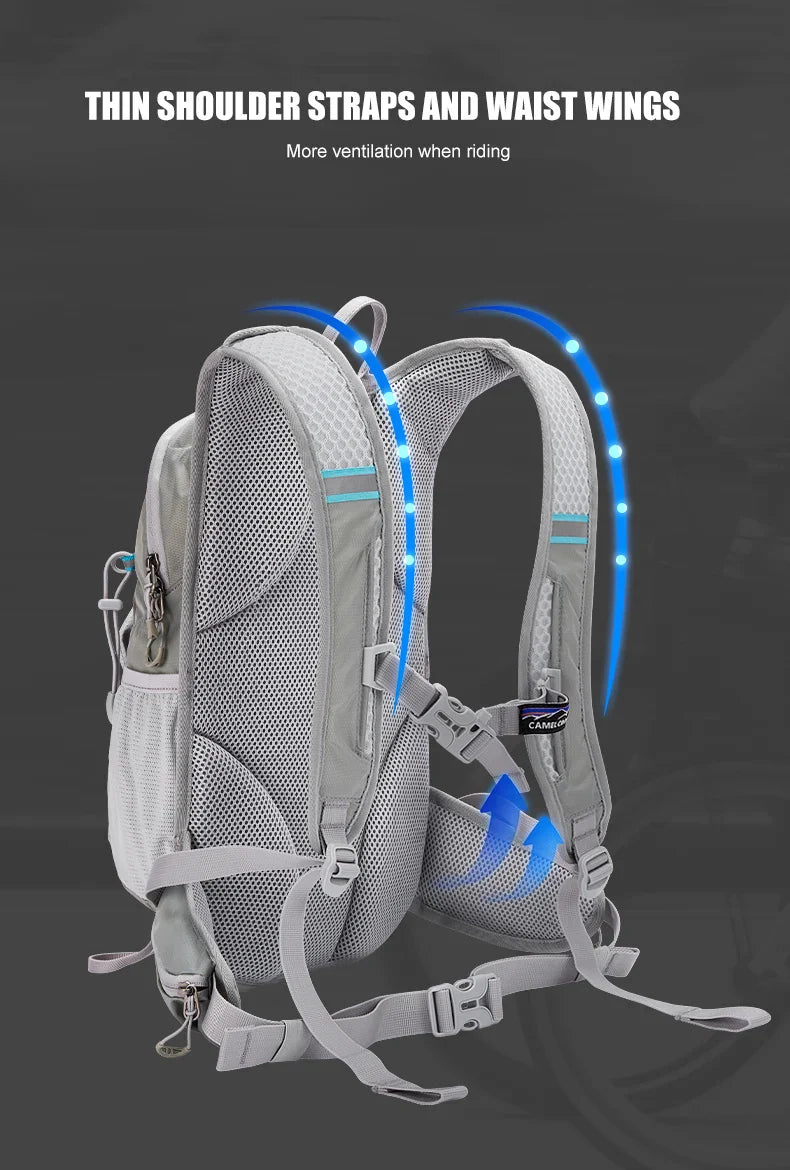 12L Waterproof Mountaineering Backpack Grey