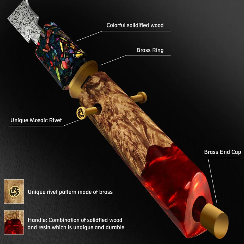 Damascus Stainless Steel Chef Knife 13.7cm Blade