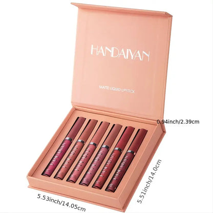 6-Piece Long-Lasting Waterproof matte Finish Lipsticks