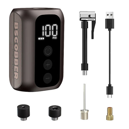 A5mini Portable Wireless Air Pump 100PSI Rechargeable Brown