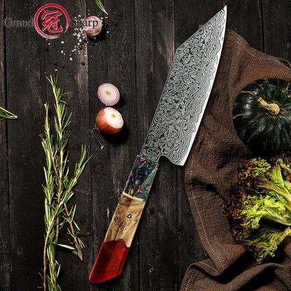 Damascus Stainless Steel Chef Knife 13.7cm Blade