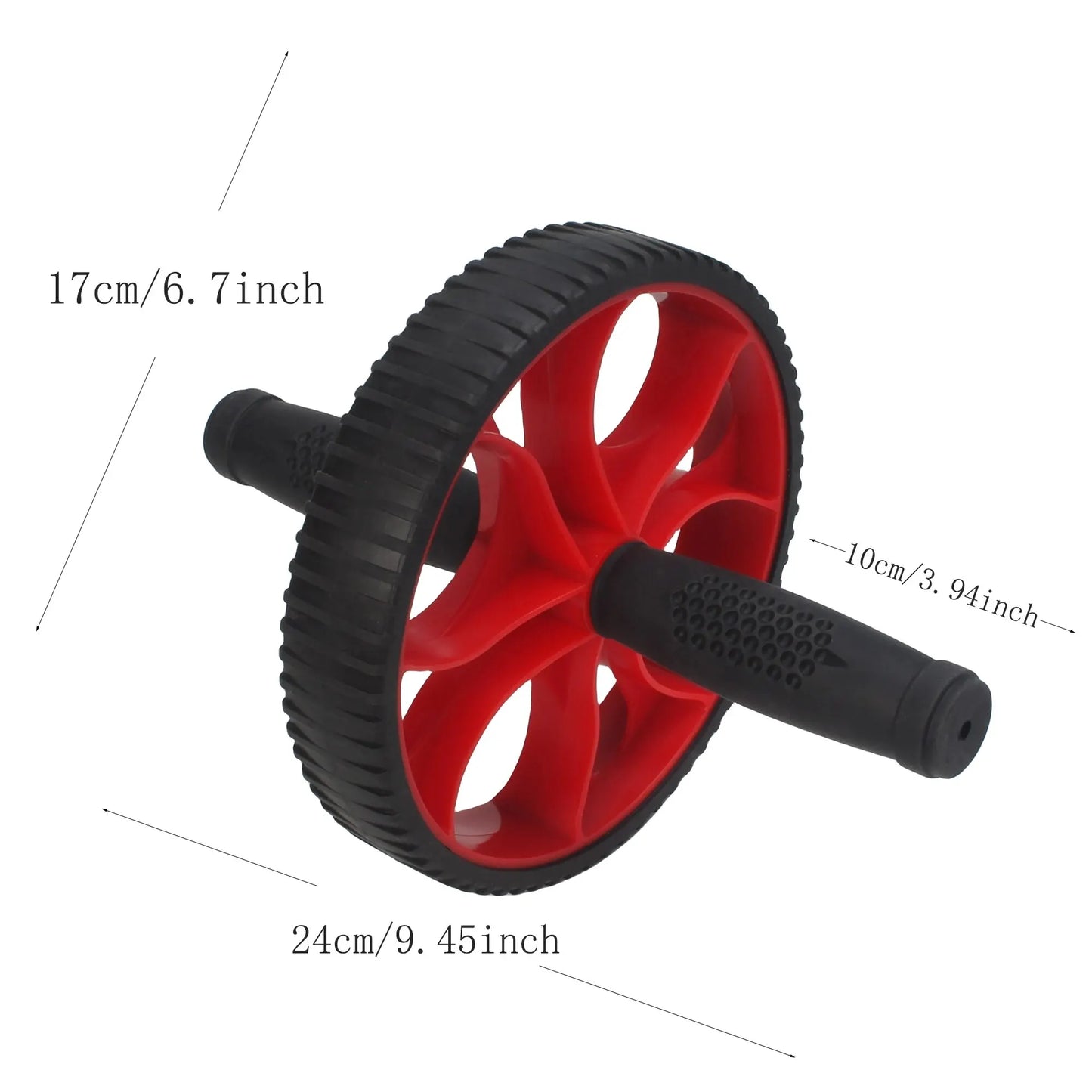 AB Roller Wheel – Single-Wheel Core Trainer for Gym & Home Workouts (Red)