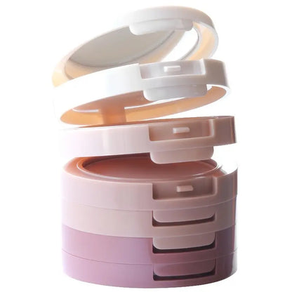 5-in-1 Concealer, Contour, Bronzer Makeup Powder, Oil Control Setting Powder With Puff And Mirror, Long Lasting And Waterproof