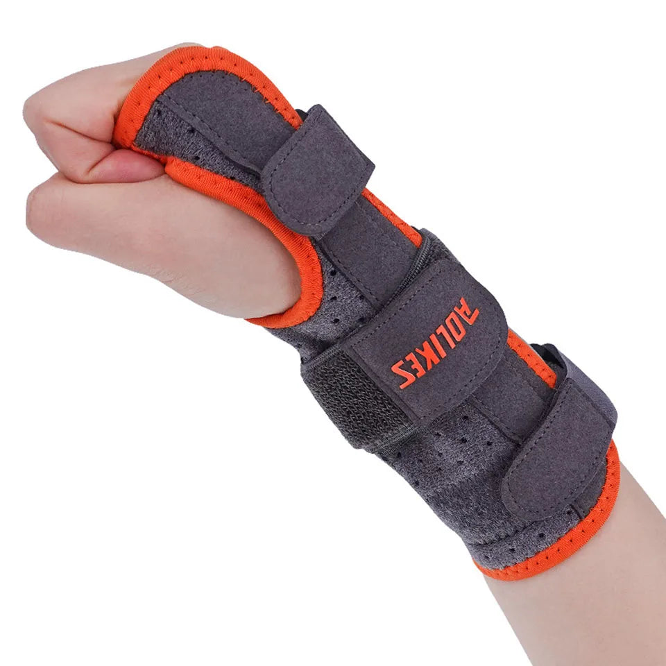 Adjustable Wrist Brace with Splints Size L, Orange