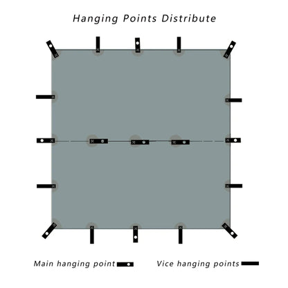 Ultralight Silicone Coated Nylon Camping Tent (Grey)