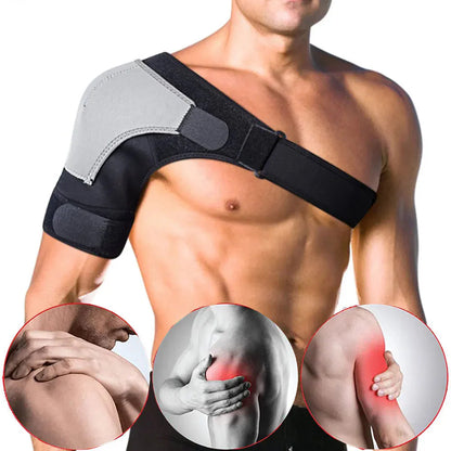 Adjustable Neoprene Shoulder Support Brace Compression Strap Black