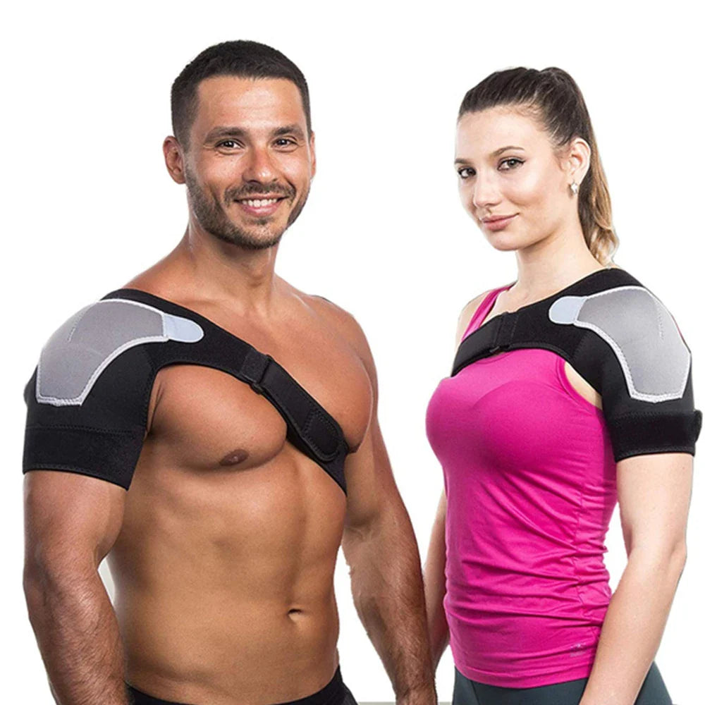 Adjustable Neoprene Shoulder Support Brace Compression Strap Black