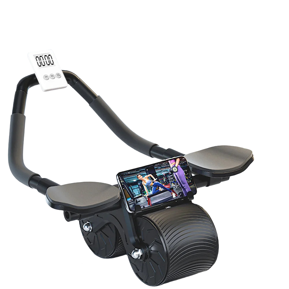 Silent Automatic Rebound Ab Roller Wheel with Elbow Support
