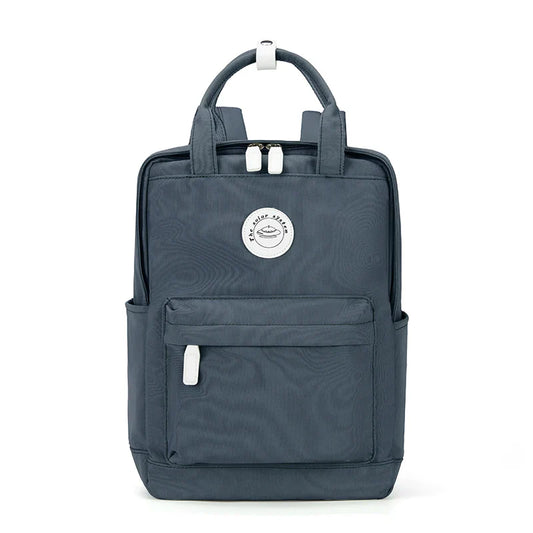 School Nylon Backpack for Teens and Women (Blue)