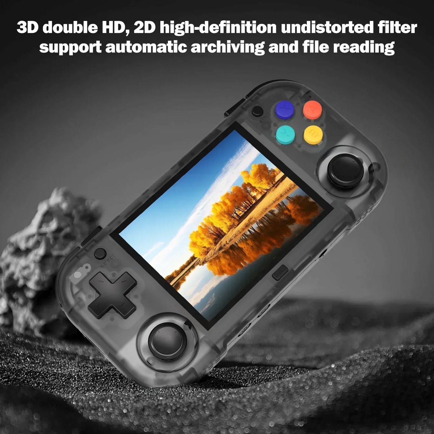 Handheld Retro Gaming Console with 2.8'' IPS Screen – Crystal Black