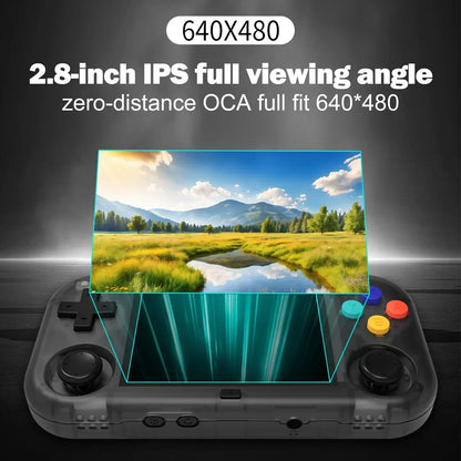 Handheld Retro Gaming Console with 2.8'' IPS Screen – Crystal Black