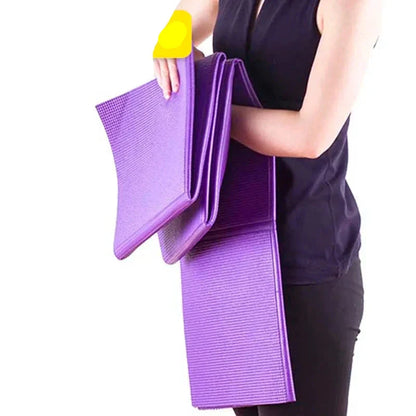 Folding PVC Yoga Mat for Fitness and Pilates