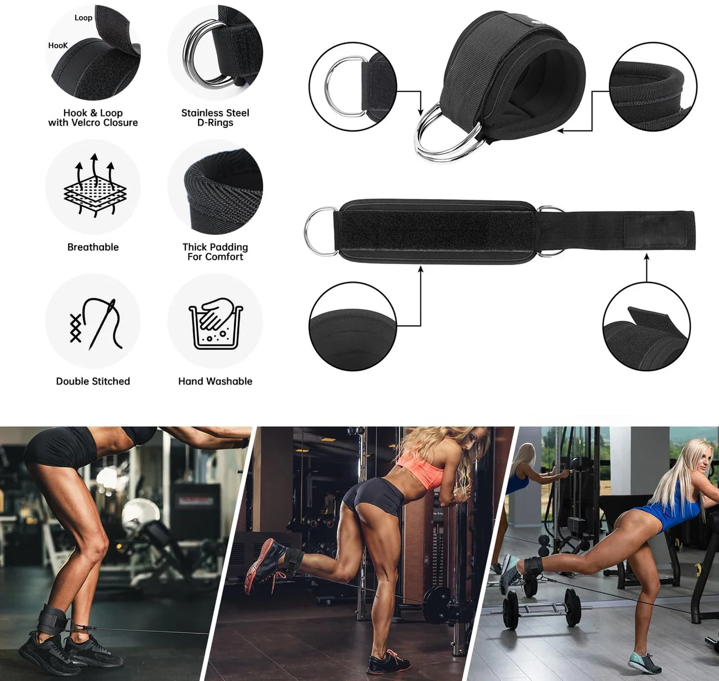 Ankle Resistance Bands Set for Leg and Butt Training