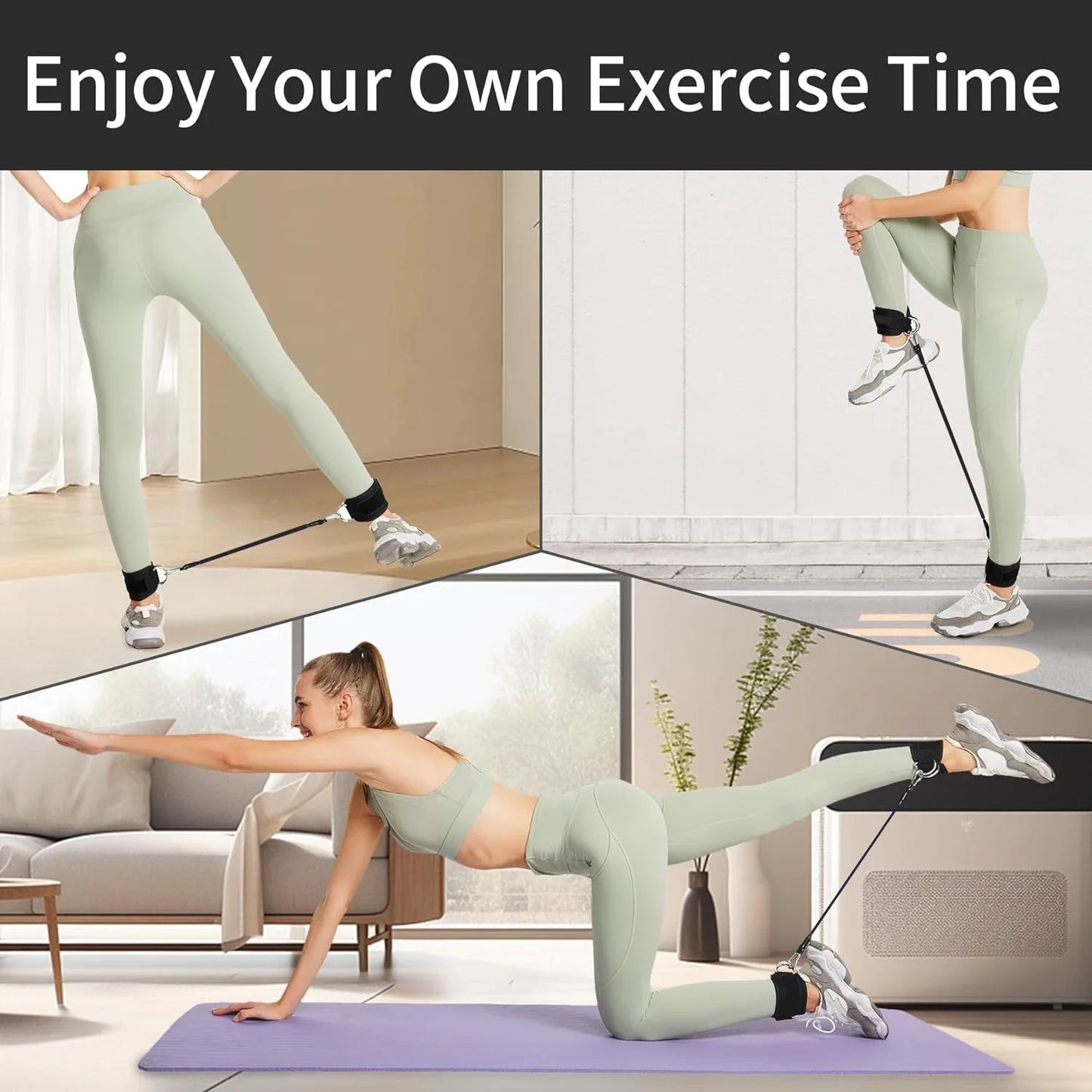 Ankle Resistance Bands Set for Leg and Butt Training