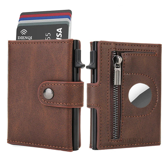 Anti-Theft RFID Wallet with Holder for Men (Brown)