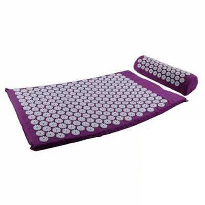 Acupressure Massage Mat & Neck Pillow Set (Purple)