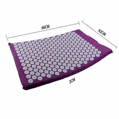 Acupressure Massage Mat & Neck Pillow Set (Purple)