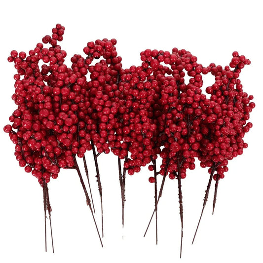 Artificial Red Berry Flowers Bouquet