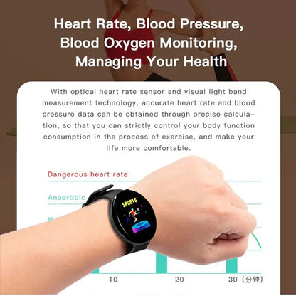Smart Watch Blood Pressure Fitness Tracker for Men & Women