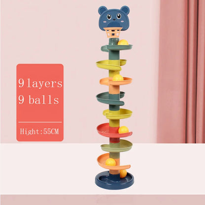 Baby Toy Rotating Rolling Ball Pile Tower