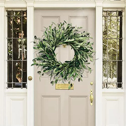 Artificial Green Olive Wreath for All-Year Decor