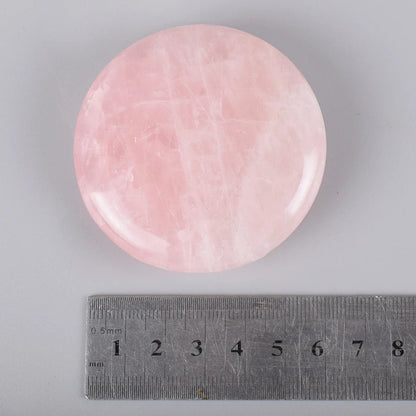 2pcs Large Rose Quartz Massage Stones 60mm Pink