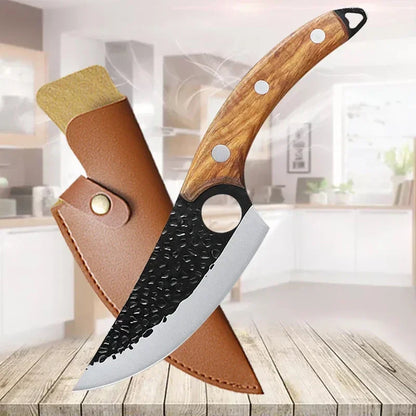 Hand-Forged Stainless Steel Chef Knife – With Protective Cover