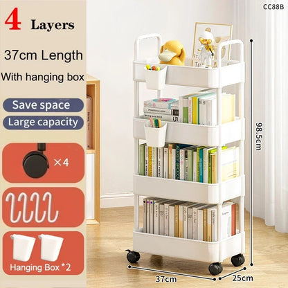 Mobile Kitchen Organizer Cart with Wheels