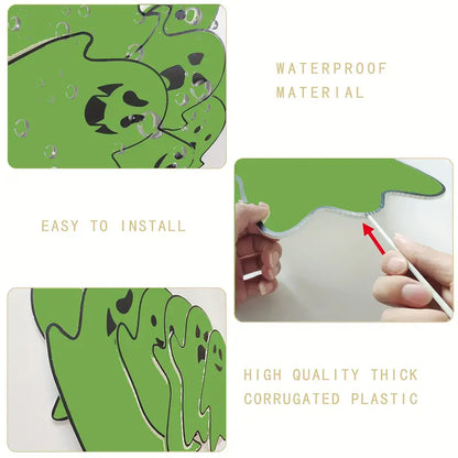 NNTM Illuminate Your Garden with 6 Luminous Ghost Yard Stakes! Elevate Your Halloween, Garden, and Outdoor Decor