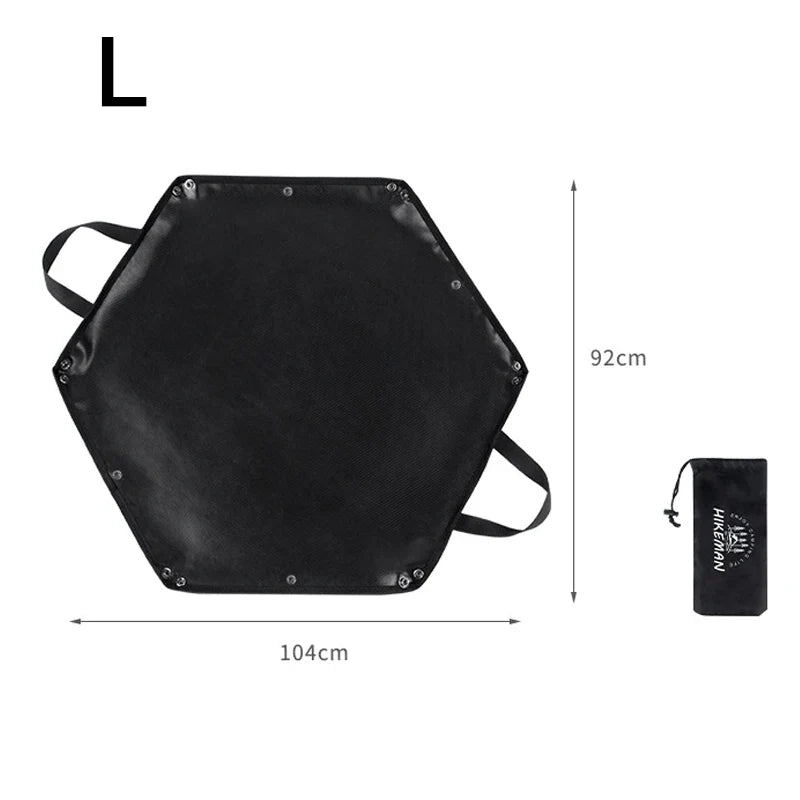 Camping Fire Pit Mat Hexagonal Portable Fireproof Pad