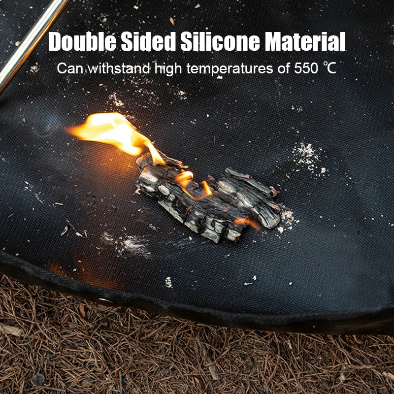 Camping Fire Pit Mat Hexagonal Portable Fireproof Pad
