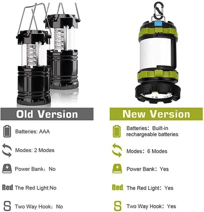Rechargeable Camping Lantern & Power Bank Flashlight
