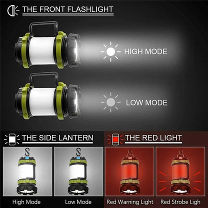 Rechargeable Camping Lantern & Power Bank Flashlight