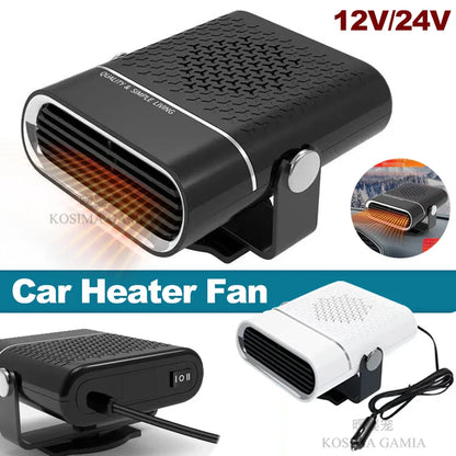 200W Portable Car Heater/Cooler Fan - 12V/24V Defroster