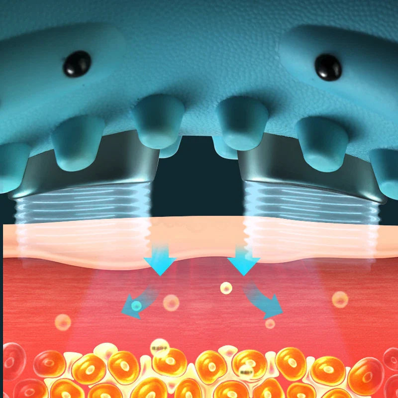 Portable Cervical Massager Neck & Head Traction Pillow Blue