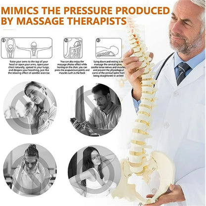 Cervical Traction Neck Stretcher Acupressure Massager Orange